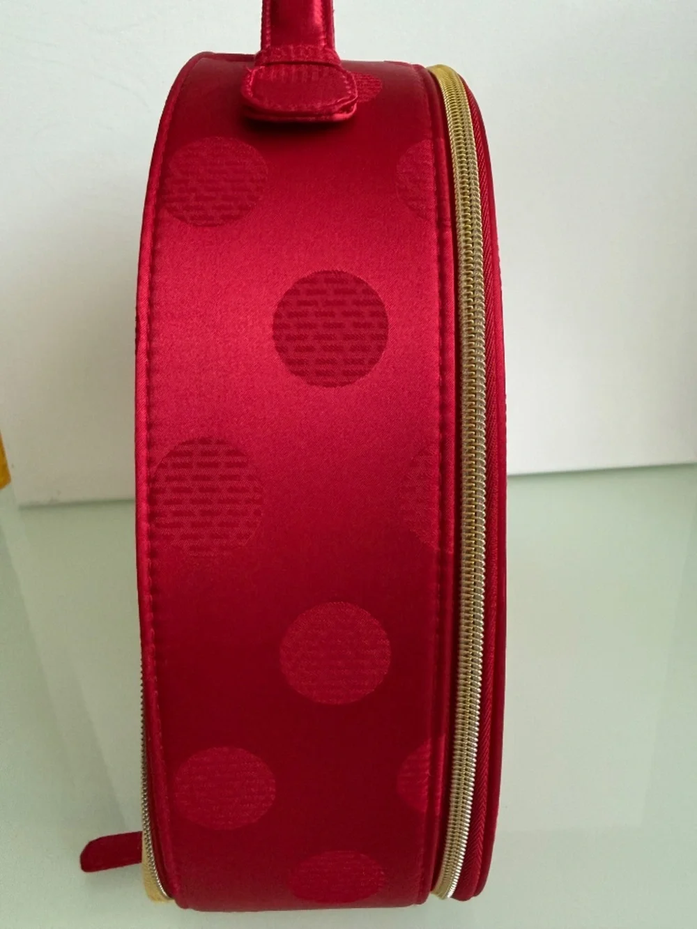 Estée Lauder 2025 Blockbuster Red Polka Dot Train Case Makeup Bag